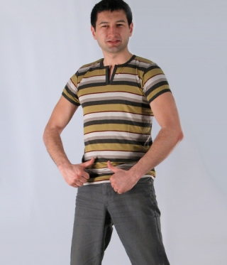Мъжка блуза с къс ръкав Рио
