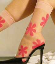 Фигурални еластични дамски чорапи Blossom