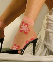 Къси фигурални еластични дамски чорапи Листа